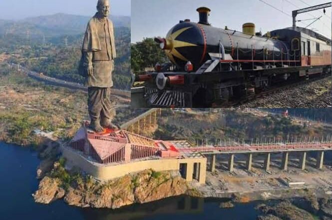 दीवाली वेकेशन में Statue of Unity देखने आने वाले पर्यटकों के लिए स्टीम हेरिटेज स्पेशल ट्रेन एक अतिरिक्त आकर्षण, वडोदरा स्टेशन पे अतिरिक्त ठहराव