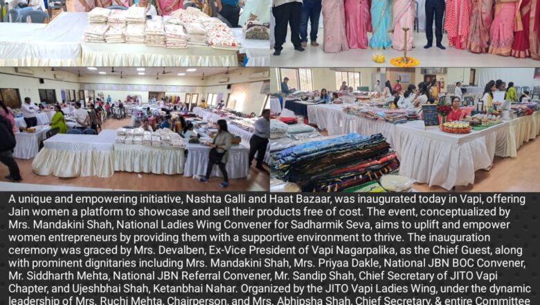 Nashta Galli and Haat Bazaar Inaugurated in Vapi to Empower Jain Women Entrepreneurs